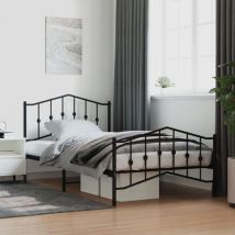 Prolenta Premium - Furniture Limited - Cadre de lit métal sans matelas avec pied de