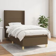 Furniture Limited - Cama box spring con colchón tela marrón