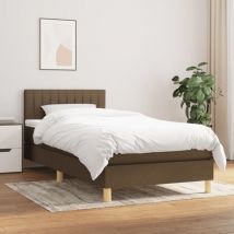 Kalisse - Furniture Limited - Cama box spring con colchón tela marrón