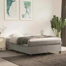 Maison Exclusive - Furniture Limited - Cama box spring con colchón terciopelo gris