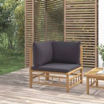 Maison Exclusive - Furniture Limited - Canapé d'angle de jardin avec coussins gris