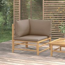 Maison Exclusive - Furniture Limited - Canapé d'angle de jardin avec coussins taupe