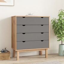 Furniture Limited - Cassettiera otta Marrone e Grigio