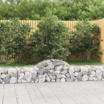 Furniture Limited - Cestas de gaviones 6 uds forma de arco hierro