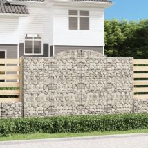 Furniture Limited - Cestas de gaviones 9 uds forma de arco hierro