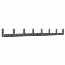 Furniture Limited - Cesto Gabbione a U con 8 Pali in Ferro
