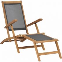 Prolenta Premium - Furniture Limited - Chaise de terrasse avec repose-pied Bois de