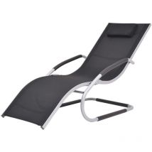 Furniture Limited - Chaise longue avec oreiller Aluminium et
