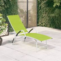 Prolenta Premium - Furniture Limited - Chaise longue Textilène et aluminium Vert