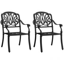 Prolenta Premium - Furniture Limited - Chaises de jardin lot de 2 Aluminium coulé No