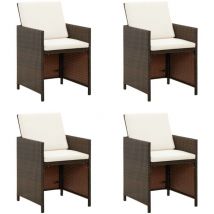 Prolenta Premium - Furniture Limited - Chaises de jardin avec coussins lot de 4