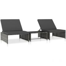 Furniture Limited - Chaises inclinables de jardin lot de 2 et