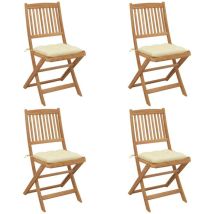 Furniture Limited - Chaises pliables de jardin lot de 4 avec