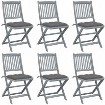 Furniture Limited - Chaises pliables d'extérieur lot de 6 et