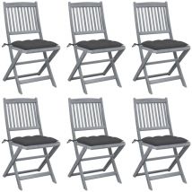 Furniture Limited - Chaises pliables d'extérieur lot de 6 et