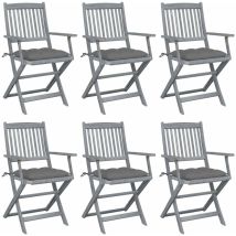 Furniture Limited - Chaises pliables d'extérieur lot de 6 et
