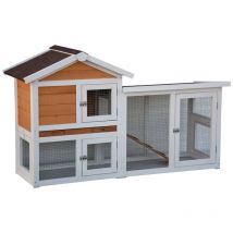 PET - Furniture Limited - Clapier Queensland Blanc et marron 147x53x85