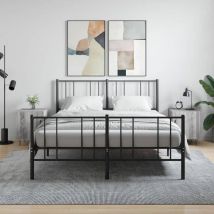 Furniture Limited - Comodini 2 pz Grigio Sonoma 40x40x50 cm in