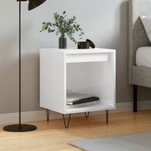 Prolenta Premium - Furniture Limited - Comodino Bianco Lucido 40x35x50 cm in Legno