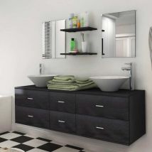 Furniture Limited - Conjunto de muebles de baño y lavabo 7 piezas
