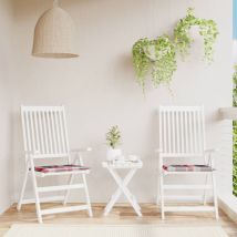 Furniture Limited - Coussins de chaise de jardin lot de 2 carreau