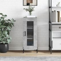 Furniture Limited - Credenza Grigio Cemento 34,5x34x90 cm in