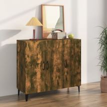 Prolenta Premium - Furniture Limited - Credenza Rovere Fumo 90x34x80 cm in Legno