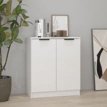 Furniture Limited - Credenza Bianco Lucido 60x30x70 cm in Legno