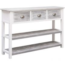 Furniture Limited - Credenza Stile Antico Grigia 115x30x76 cm in
