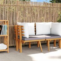 Furniture Limited - Divano Angolare da Giardino con Cuscini in