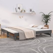 Furniture Limited - Dormeuse Estraibile Grigia 2x(80x200) cm