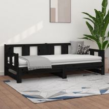 Kalisse - Furniture Limited - Dormeuse Estraibile Nera in Legno Massello di