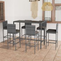 Furniture Limited - Ensemble de bar de jardin 7 pcs et coussins