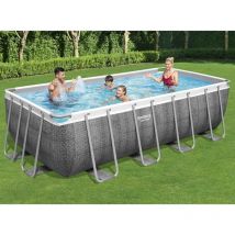 Bestway - Furniture Limited - Ensemble de piscine Power Steel Rectangulaire