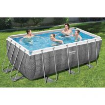 Bestway - Furniture Limited - Ensemble de piscine rectangulaire Power Steel