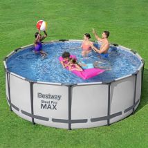 Bestway - Furniture Limited - Ensemble de piscine ronde Steel Pro max