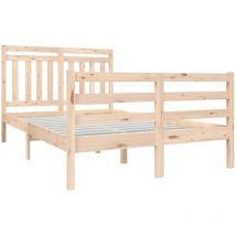 Estructura de cama doble pequeña de madera maciza 120x190 cm vidaXL