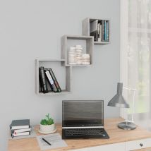 Prolenta Premium - Furniture Limited - Étagères murales cubiques gris béton