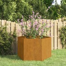 Furniture Limited - Fioriera Ruggine 60x60x45 cm Acciaio Corten