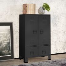 Furniture Limited - Garde-robe industrielle Anthracite 67x35x107