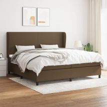 Furniture Limited - Giroletto a Molle con Materasso Marrone Scuro