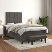Furniture Limited - Giroletto a Molle con Materasso Grigio Scuro