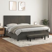 Furniture Limited - Giroletto a Molle con Materasso Grigio Scuro
