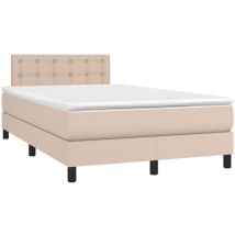 Vidaxl Giroletto A Molle Con Materasso Cappuccino 120x200cm Similpelle