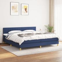 Furniture Limited - Giroletto a Molle con Materasso Blu 200x200