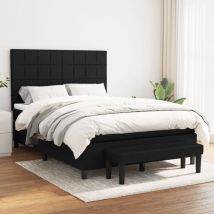 Furniture Limited - Giroletto a Molle con Materasso Nero 140x190