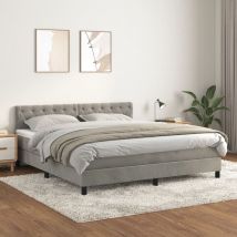 Furniture Limited - Giroletto a Molle con Materasso Grigio Chiaro