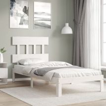 Maison Exclusive - Furniture Limited - Giroletto con Testiera Bianco Single in Legno