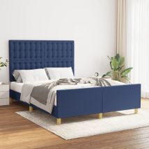 VidaXL Giroletto senza Materasso Blu 140x190 cm in Tessuto