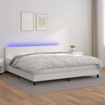 Furniture Limited - Giroletto Molle con Materasso e led Bianco